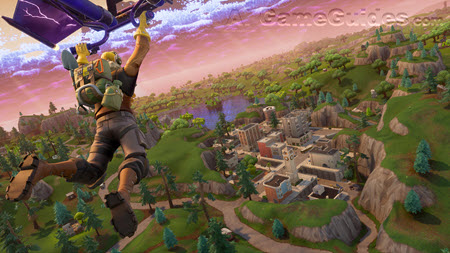 Basic Walkthrough for Fortnite:Step 4: Landing and Early Game, Image vis Epic Games