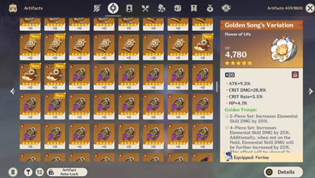 Genshin Impact: Artifact Management, Image via: HoYoverse