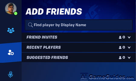 Crossplay Guide for Fortnite:Adding Friends for Cross-Play, Image vis Epic Games