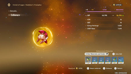 Genshin Impact: Artifact Upgrades and Enhancements, Image via: HoYoverse