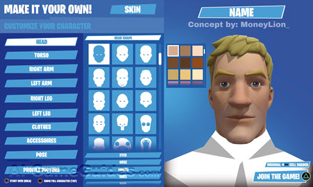 Customization Guide to Fortnite: Character Customization, Image vis Epic Games