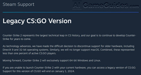 Platforms Guide to Counter-Strike 2 (CS2): Support, Image via: Valve Corporation