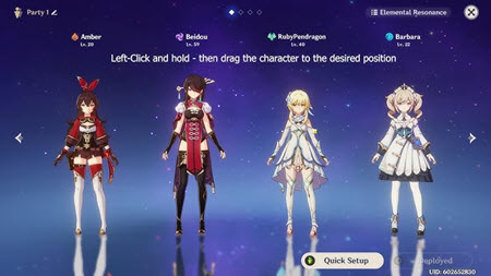 Character Switching in Genshin Impact: Image via: HoYoverse